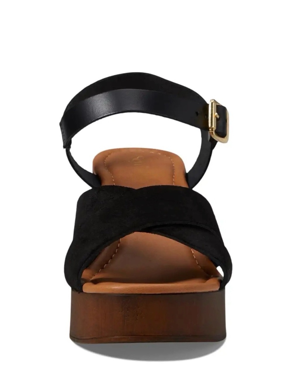 NIB-Seychelles Seychelles Paloma Black Suede Platform Sandals Women's Size 10 - Picture 4 of 11